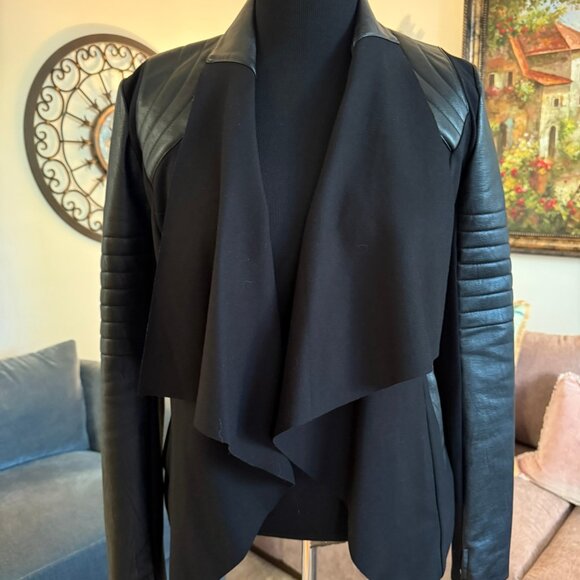 Blanc Noir Drape Front Jacket - Picture 2 of 9